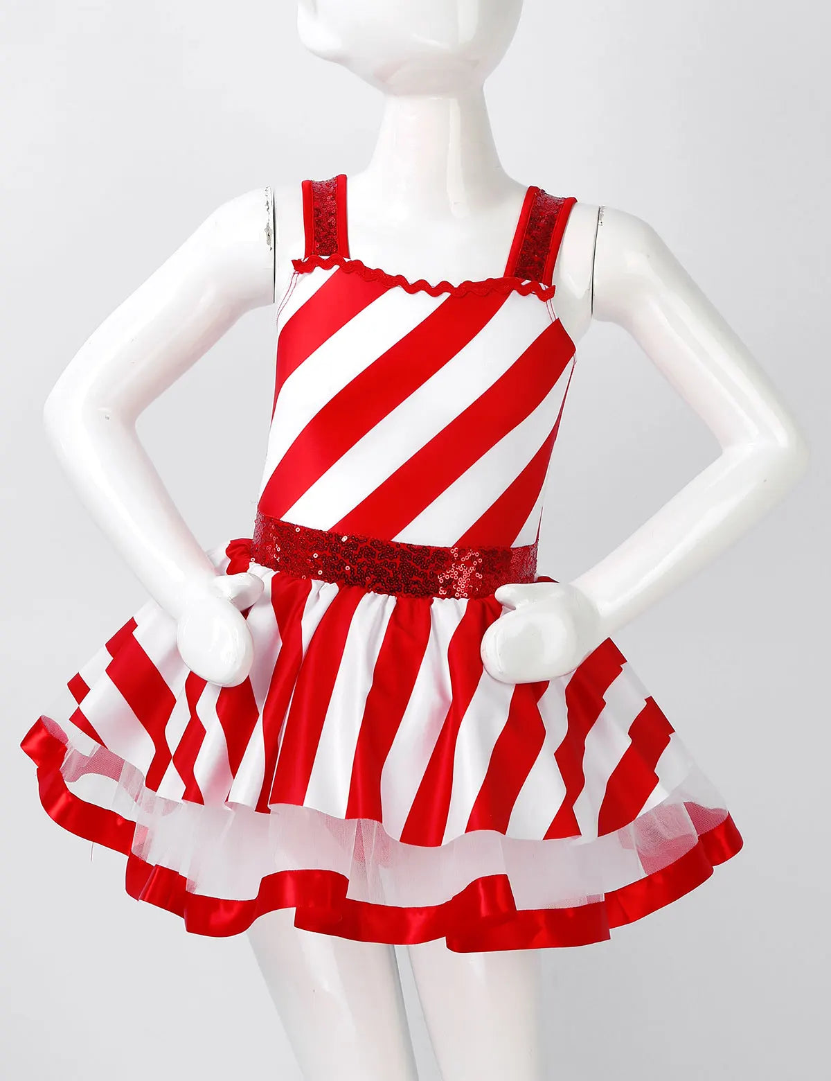 Candy Cane Santa Claus Leotard Dress