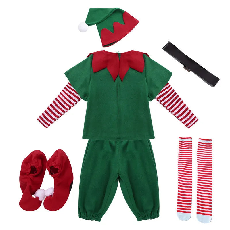 Green Elf Girls christmas Costume