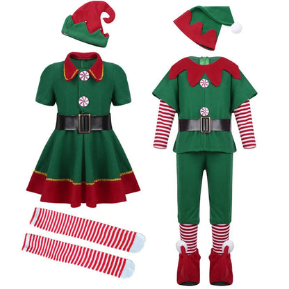 Green Elf Girls christmas Costume