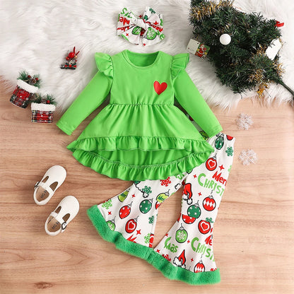 2PCS Pants Set for Baby Girl Christmas