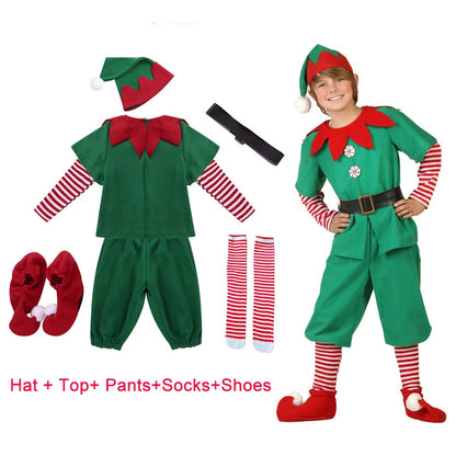 Green Elf Girls christmas Costume