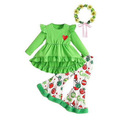 2PCS Pants Set for Baby Girl Christmas